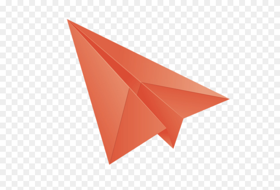 Red Paper Plane Turned Upwards Left, Art, Origami, Aircraft, Airplane Free Png