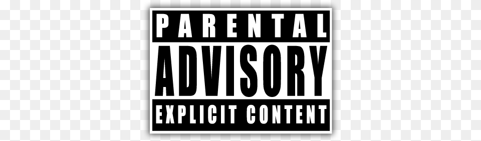 Red Parental Advisory Picture Explicit Label Warning Explicit Content Sticker, Scoreboard, Text, Alphabet Free Png