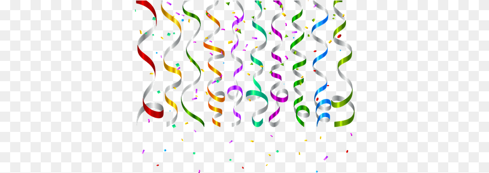 Red Party Hat With Confetti Birthday Streamers, Paper Png Image