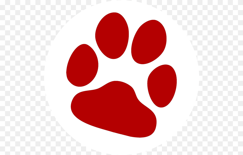 Red Paw Graphic Transparent Paw Print Clip Art, Disk Free Png Download