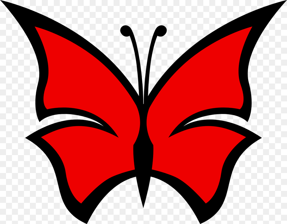 Red Pen With Butterfly Clipart, Logo, Symbol, Leaf, Plant Free Transparent Png