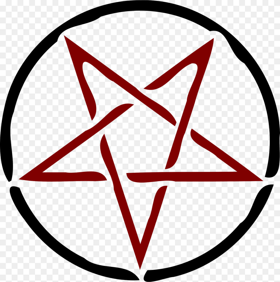 Red Pentagram Clipart, Star Symbol, Symbol, Bow, Weapon Png Image