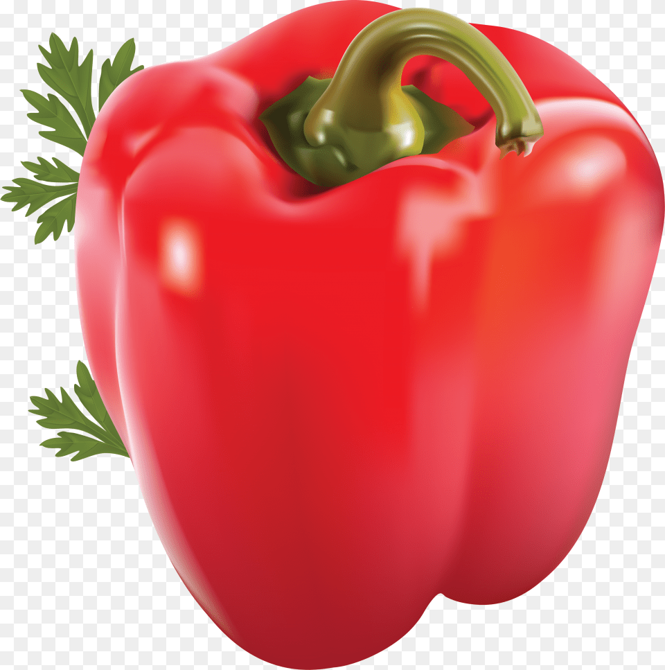 Red Pepper Red Sweet Pepper, Bell Pepper, Food, Plant, Produce Png Image