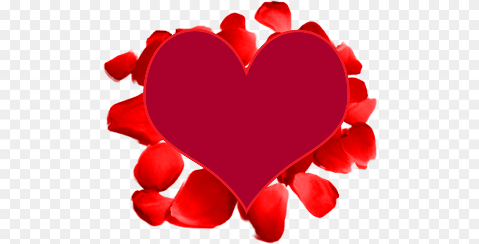 Red Petals Love Shape Heart, Flower, Petal, Plant, Rose Free Png