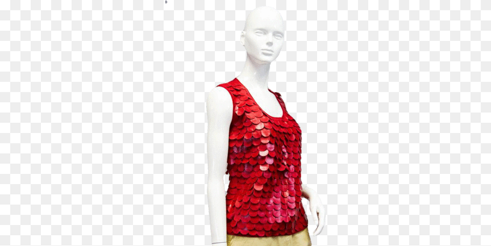 Red Petals Tank Top Vegan Leather Size Xl Artificial Leather, Blouse, Clothing, Adult, Female Png