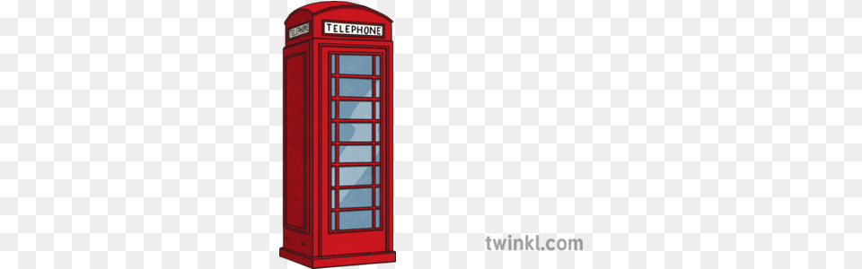 Red Phone Box Illustration Twinkl Telephone Booth, Phone Booth Free Png