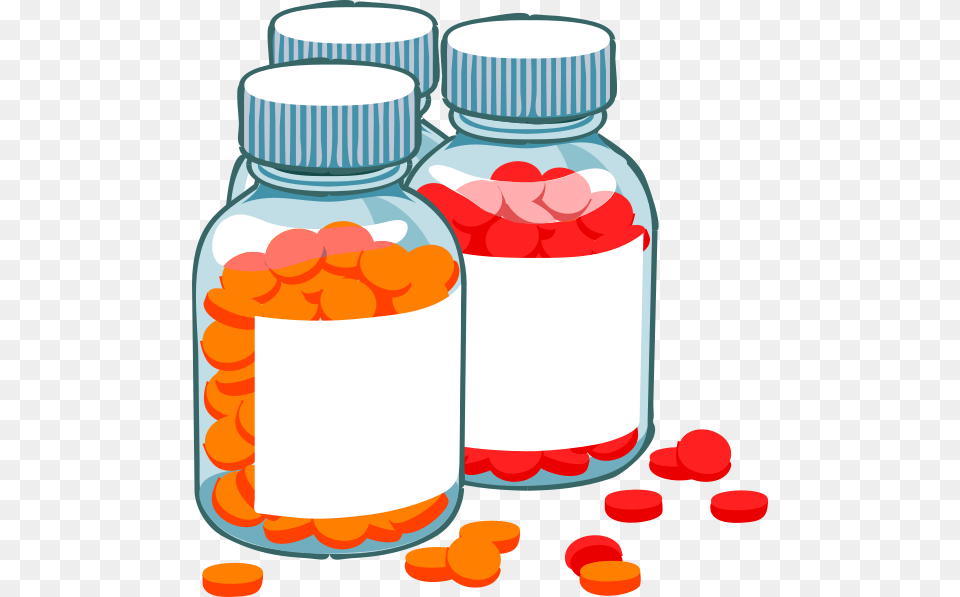 Red Pill Bottle Clipart, Medication, Shaker Free Transparent Png