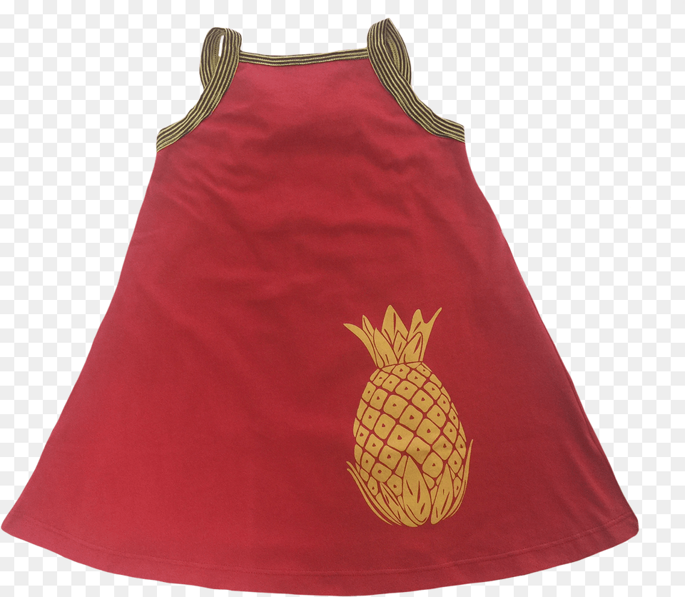Red Pineapple Tank Dress Pineapple, Clothing, Skirt, Food, Fruit Png Image