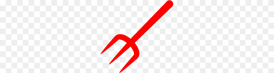 Red Pitchfork Icon, Cutlery, Fork, Trident, Weapon Png