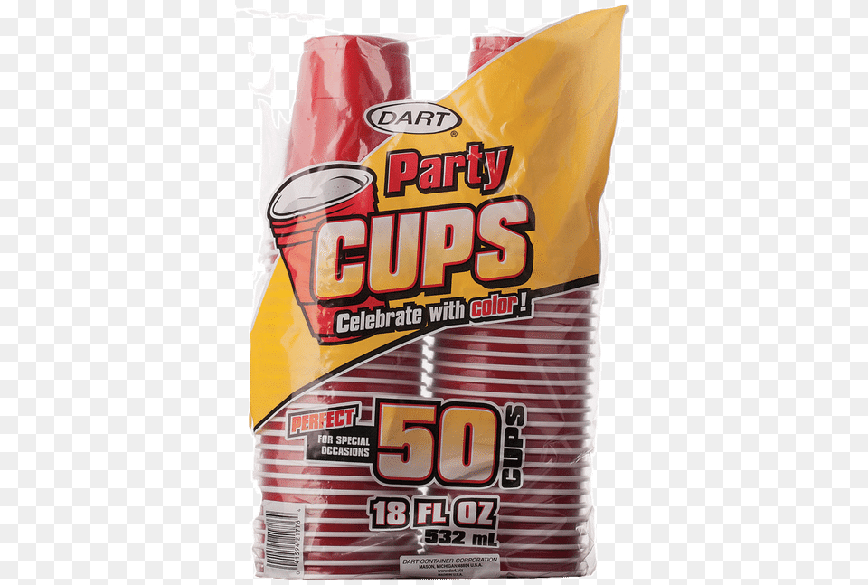 Red Plastic 50pk 18oz Junk Food, Can, Tin Free Png Download