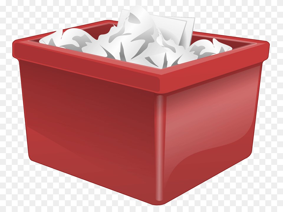 Red Plastic Box Filled With Paper Clipart, Hot Tub, Tub, Towel Free Png Download