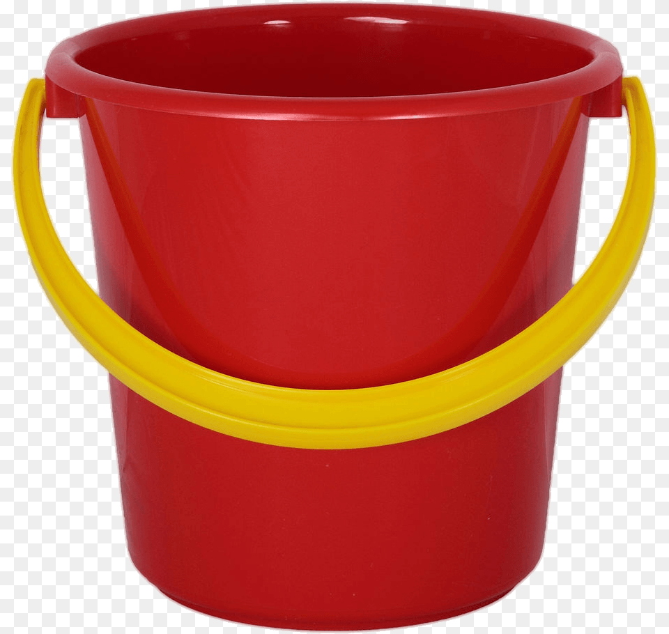 Red Plastic Bucket, Cup Png