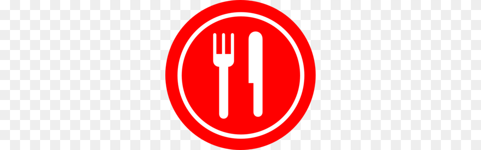 Red Plate With Knife And Fork Clip Art, Cutlery, Sign, Symbol Free Png