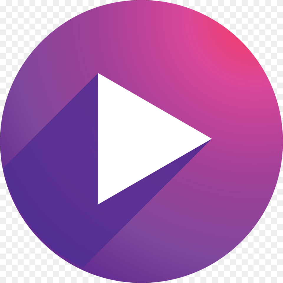 Red Play Button, Triangle, Disk, Sphere, Purple Png Image