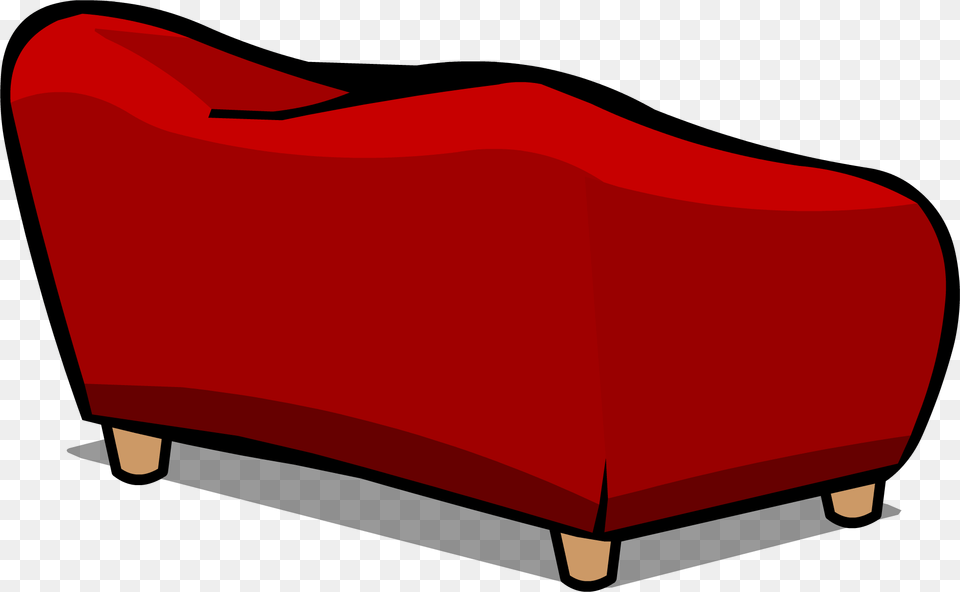 Red Plush Couch Sprite 006 Red, Furniture Png Image