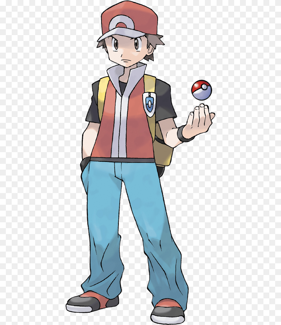 Red Pokemon Trainer Red, Boy, Child, Male, Person Free Transparent Png