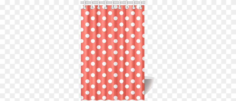 Red Polka Dot Shower Curtain Plain Decoration Orange Polka Dots Pattern Shower Curtain Free Png Download