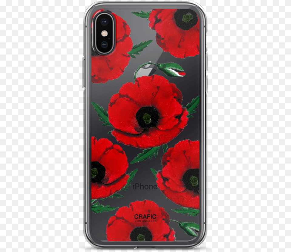 Red Poppy Iphone X Case Mobile Phone Case, Electronics, Flower, Mobile Phone, Plant Free Transparent Png