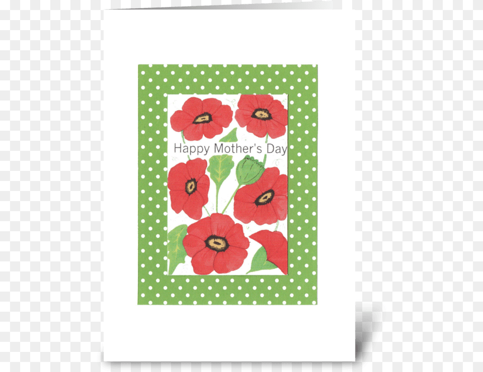Red Poppy Mother S Day Greeting Card Greeting Card, Envelope, Greeting Card, Mail, Flower Free Png