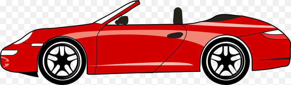 Red Porsche Carrera Gt Convertible Clipart, Alloy Wheel, Vehicle, Transportation, Tire Free Transparent Png