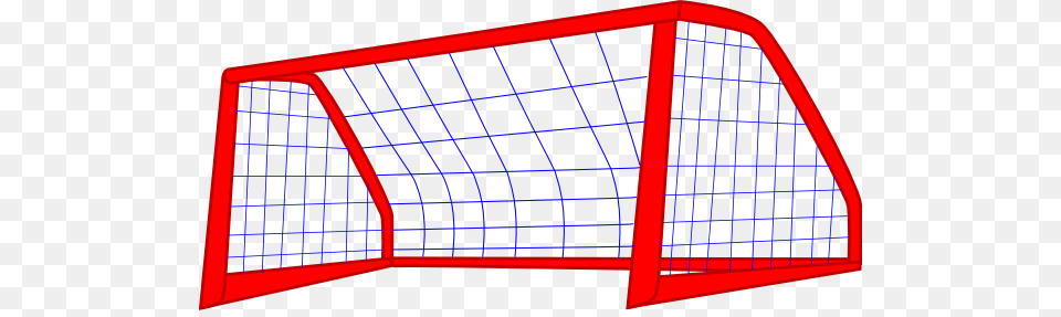 Red Post And Blue Soccer Goal Net Clip Art, Fence Free Png Download
