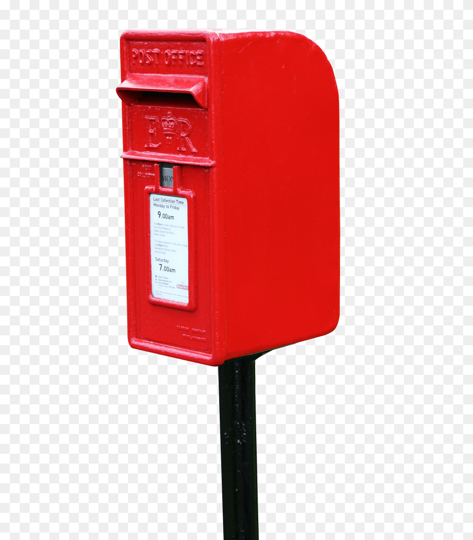 Red Postbox On Stand, Mailbox Free Transparent Png