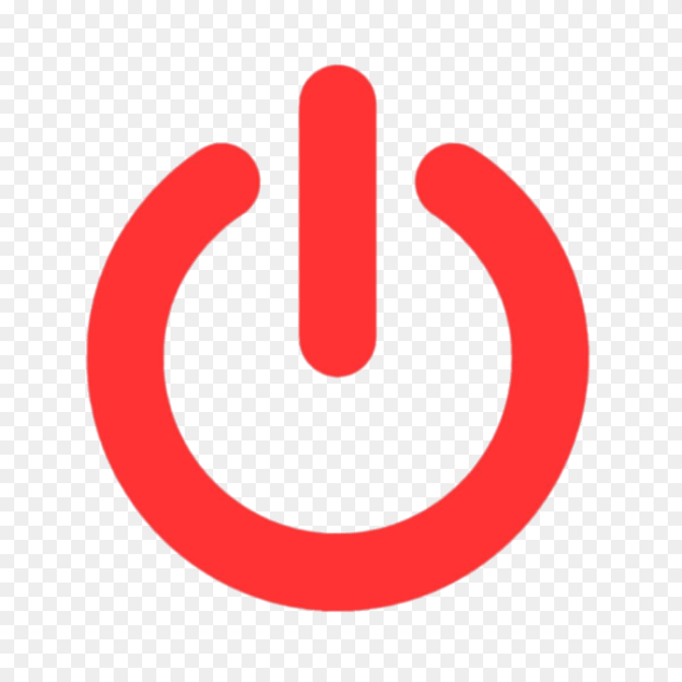 Red Power Button, Symbol, Sign, Food, Ketchup Free Png Download
