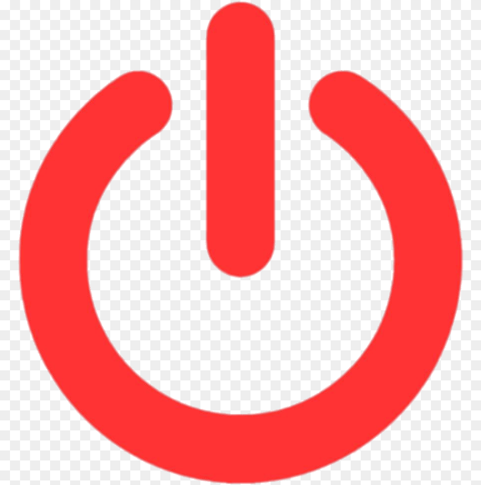 Red Power Button Power Icon Red, Sign, Symbol Png
