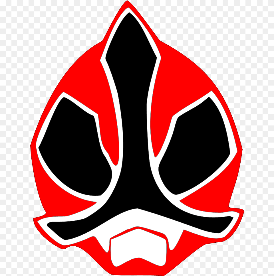 Red Power Ranger Mask Clipart, Sticker, Emblem, Symbol Png Image