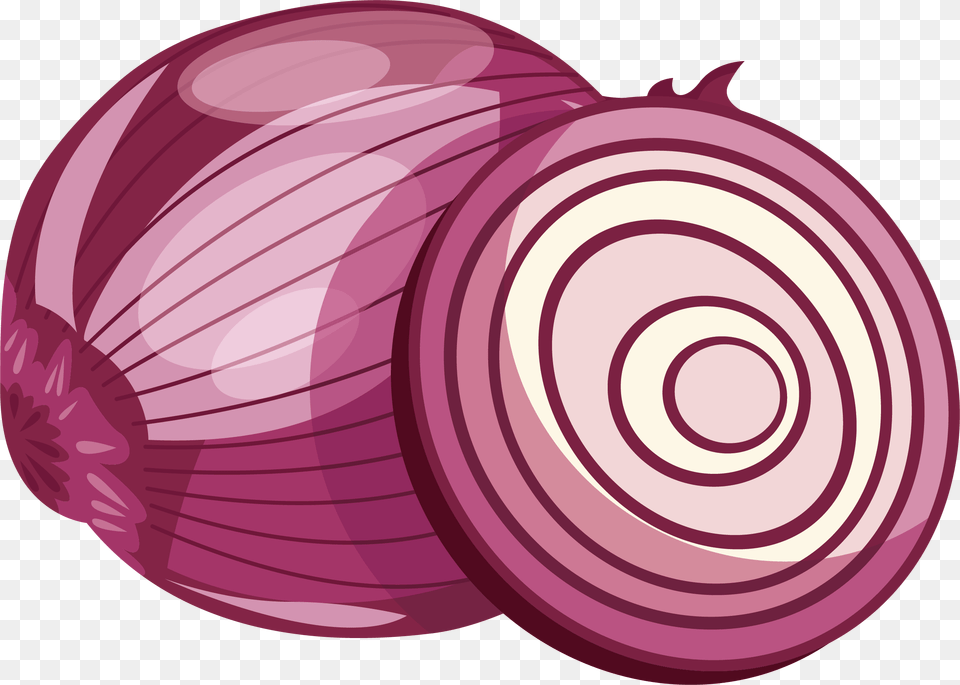 Red Purple Vegetable Cut, Food, Produce, Onion, Plant Free Png Download
