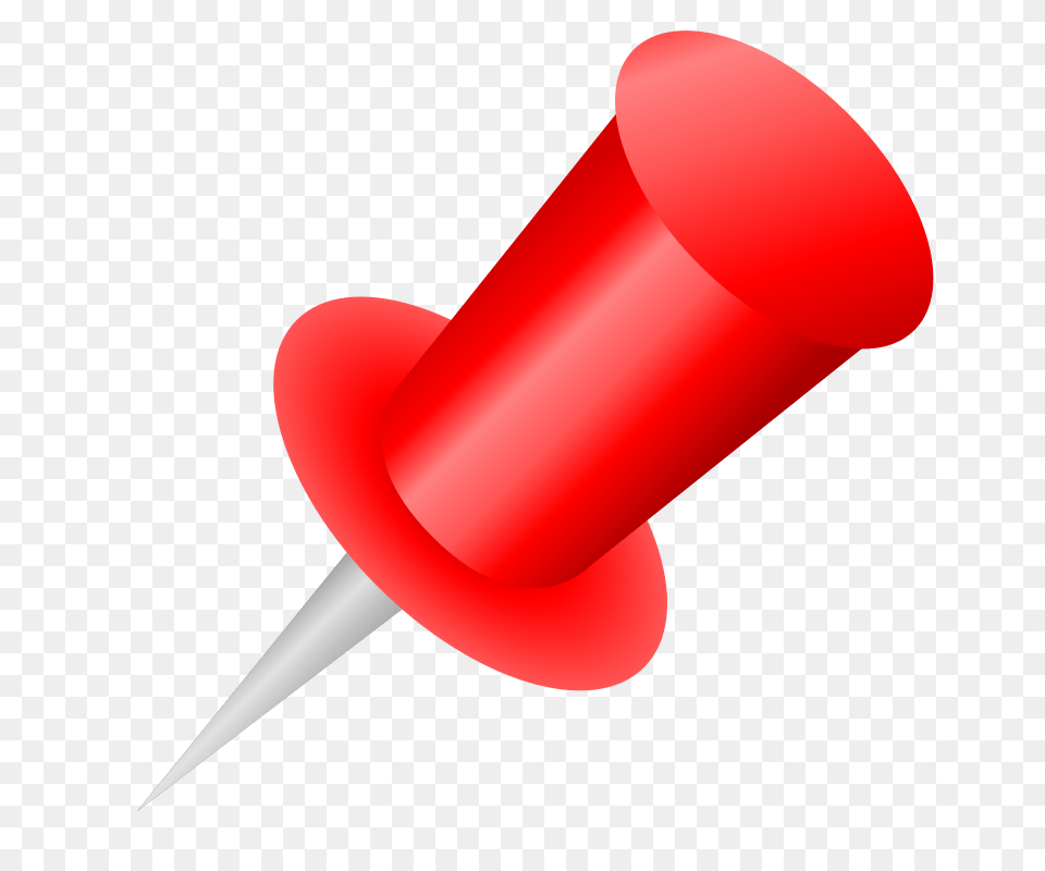 Red Push Pin, Rocket, Weapon Png Image
