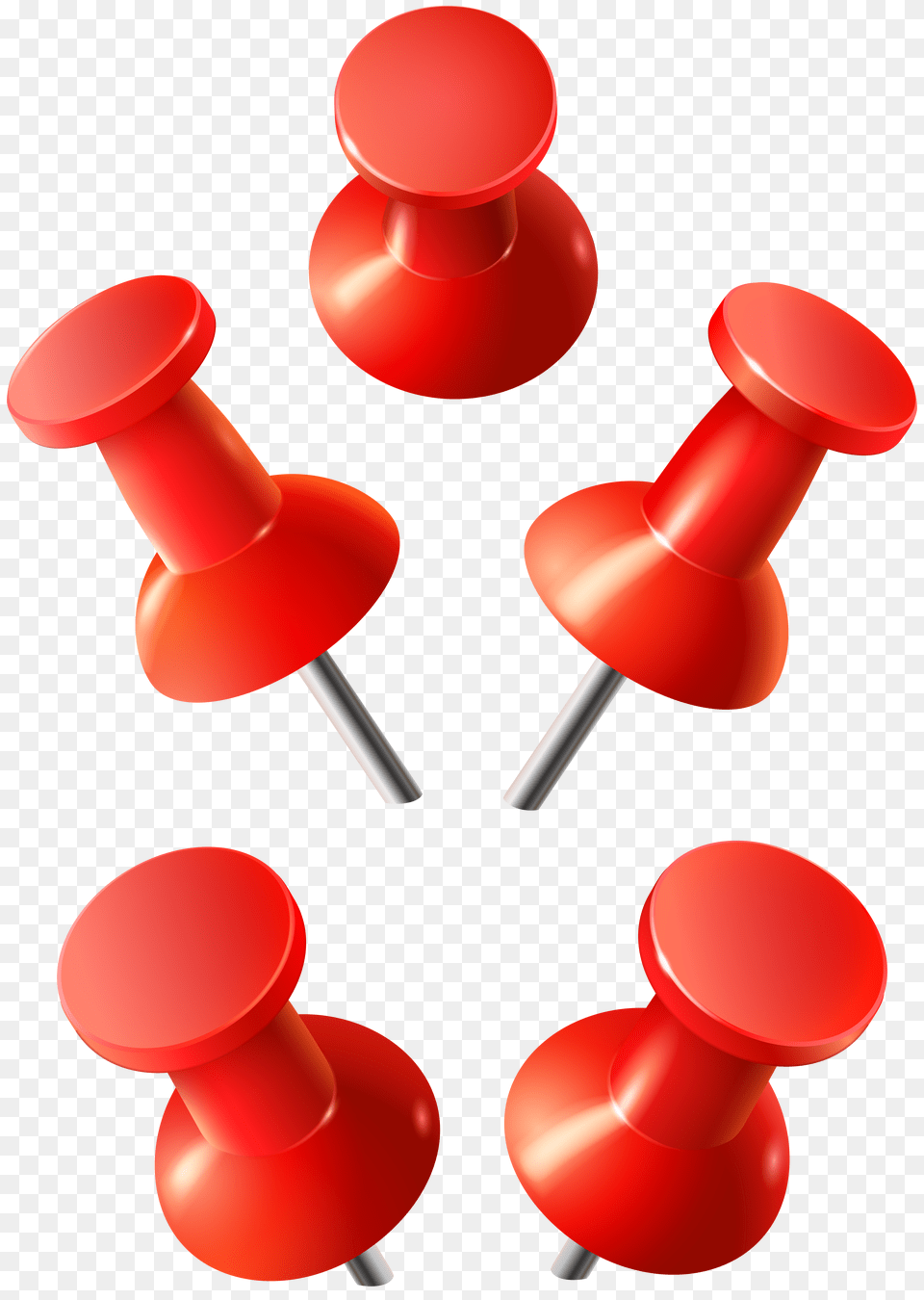 Red Push Pins Clip Art Png