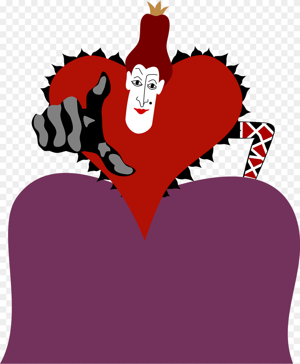 Red Queen Clipart, Face, Head, Person, Heart Free Png Download