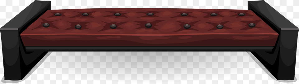 Red Quilted Bench Clipart, Couch, Furniture, Hot Tub, Tub Png