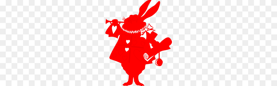 Red Rabbit Silhouette From Alice Clip Art, People, Person, Dynamite, Weapon Png Image