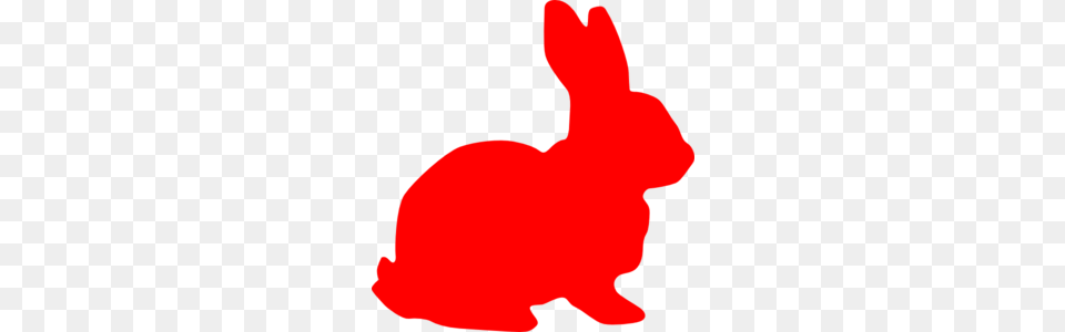 Red Rabbit Silouette Clip Art, Animal, Mammal, Baby, Person Free Png