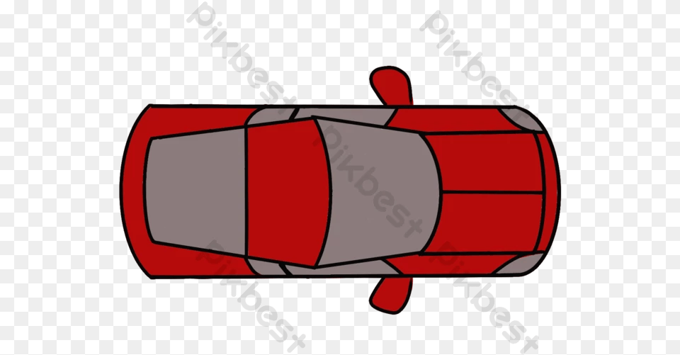 Red Racing Car Top View Capsule, Weapon Png Image