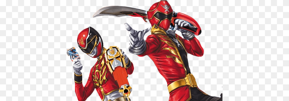 Red Ranger Gosei Red And Gokai Red, Helmet, Adult, Person, Man Png Image