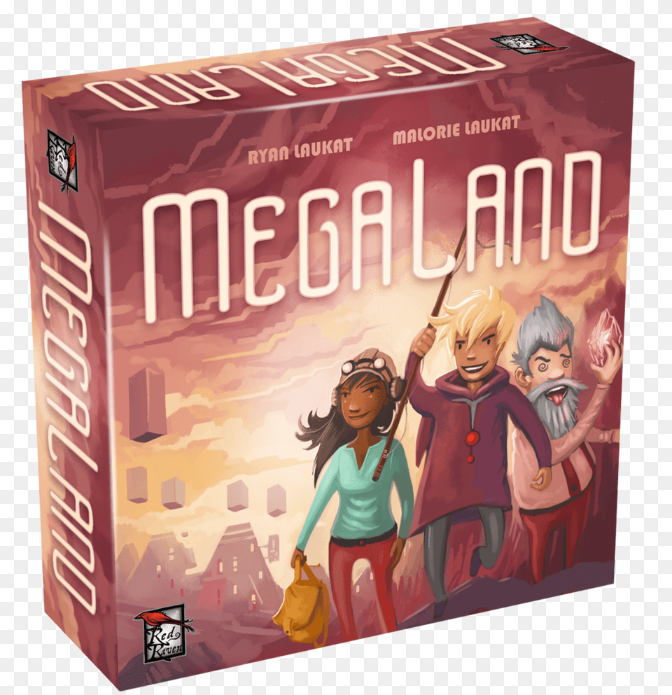 Red Raven Games Megaland Board Game, Publication, Book, Comics, Person Free Png Download