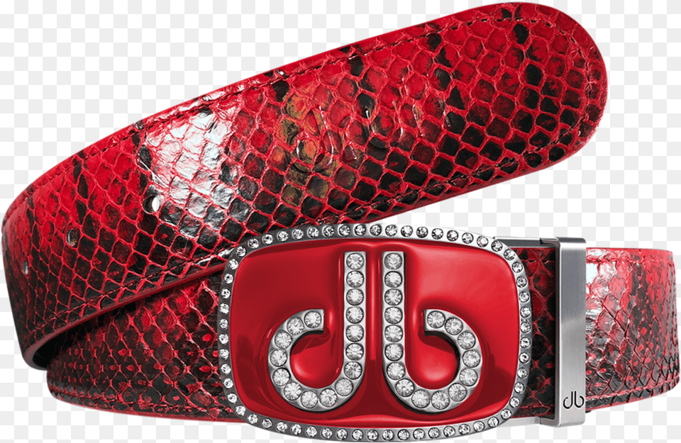 Red Real Snakeskin Leather Belt With Diamante Buckle Druh Belts Red, Accessories Png