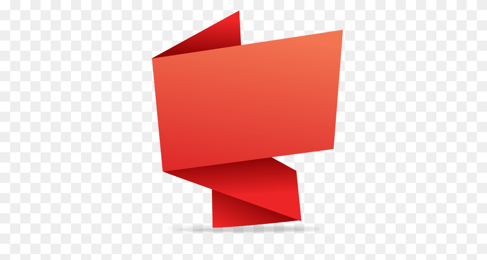 Red Rectangular Origami Banner, Paper, Mailbox, Art Free Png Download