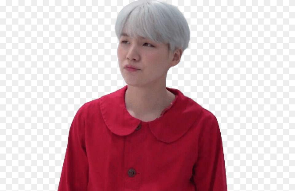 Red Redaesthetic Bts Kpop Bangtanboys Yoongi Minyoongi Yoongi, Blonde, Person, Male, Hair Png Image