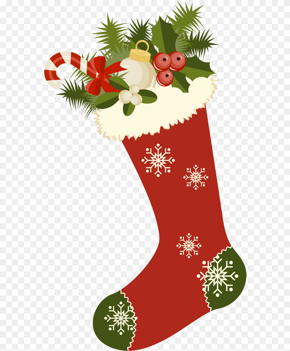 Red Retro Christmas Stocking Picture Clipart Vintage Christmas Stocking Clipart, Clothing, Hosiery, Christmas Decorations, Festival Png Image