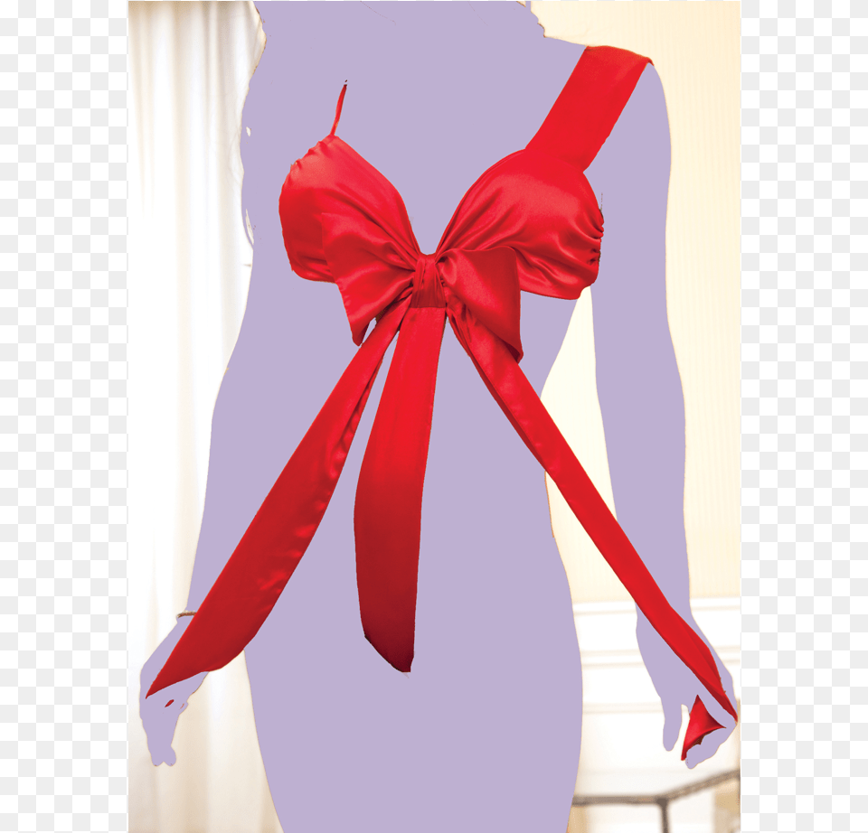 Red Ribbon Lingerie, Accessories, Formal Wear, Tie, Clothing Png Image