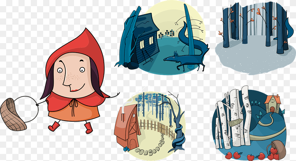 Red Ridding Hood Backgrounds Fairy Tail Little, Book, Publication, Baby, Person Free Png Download