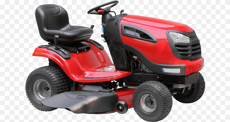 Red Ride On Lawn Mower, Grass, Plant, Device, Lawn Mower Free Png Download