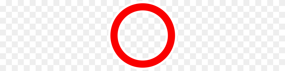 Red Ring White Outline, Sign, Symbol, Disk, Road Sign Png