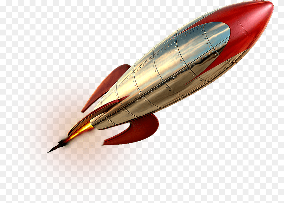 Red Rocket, Weapon, Aircraft, Transportation, Vehicle Png Image