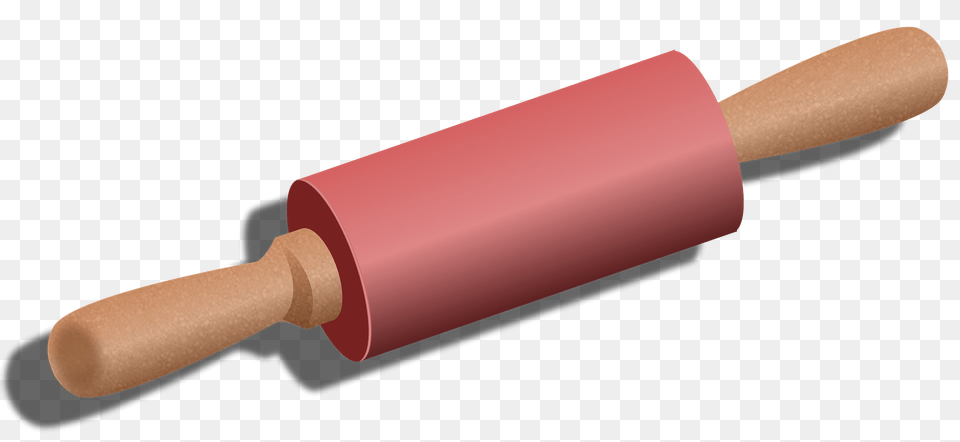 Red Rolling Pin Clipart, Dynamite, Weapon, Food Png