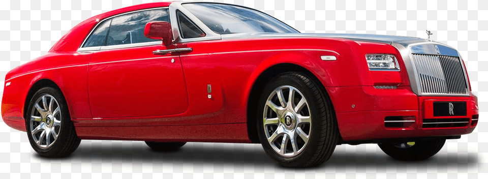 Red Rolls Royce Phantom Coupe, Alloy Wheel, Vehicle, Transportation, Tire Png Image